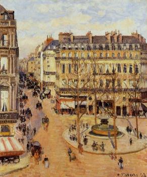 卡米耶 畢沙羅 Rue Saint-Honore, Morning Sun Effect 卡米耶 畢沙羅 Rue Saint-Honore, Morning Sun Effect